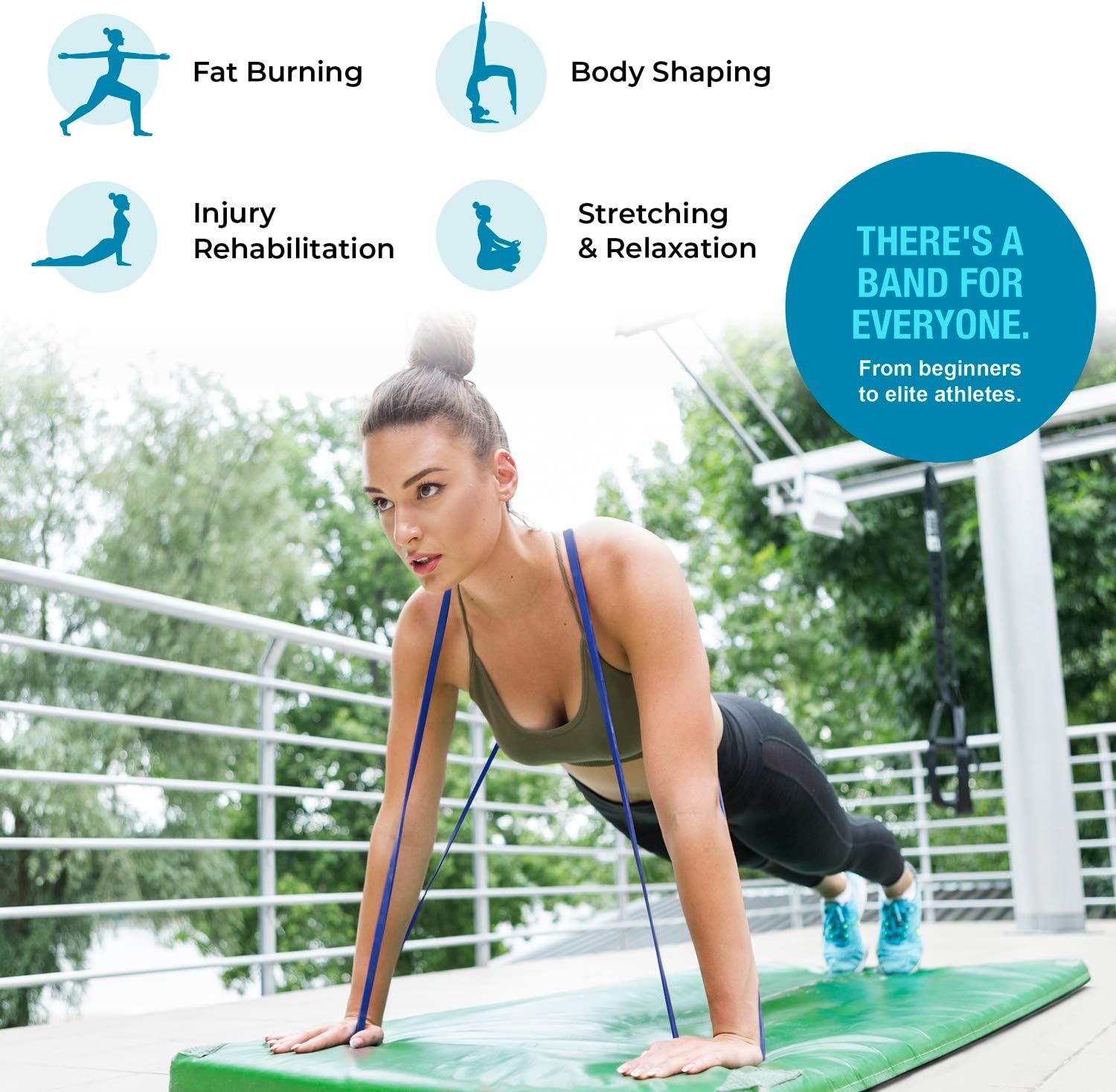 Beenax Resistance Bands Pull Up Assist Bands Set - Thick, Heavy Different Levels Workout Exercise Bands for CrossFit, Powerlifting, Muscle and Strength Training, Stretching, Mobility, Yoga - Men Women