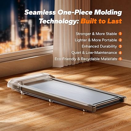 MERACH Walking Pad Treadmill for Home, Under Desk Treadmill with 0%-5% Incline, Space-Saving Design, Remote Control & App, One-Piece Molded, 265 lbs Capacity, Walking Machine for Home
